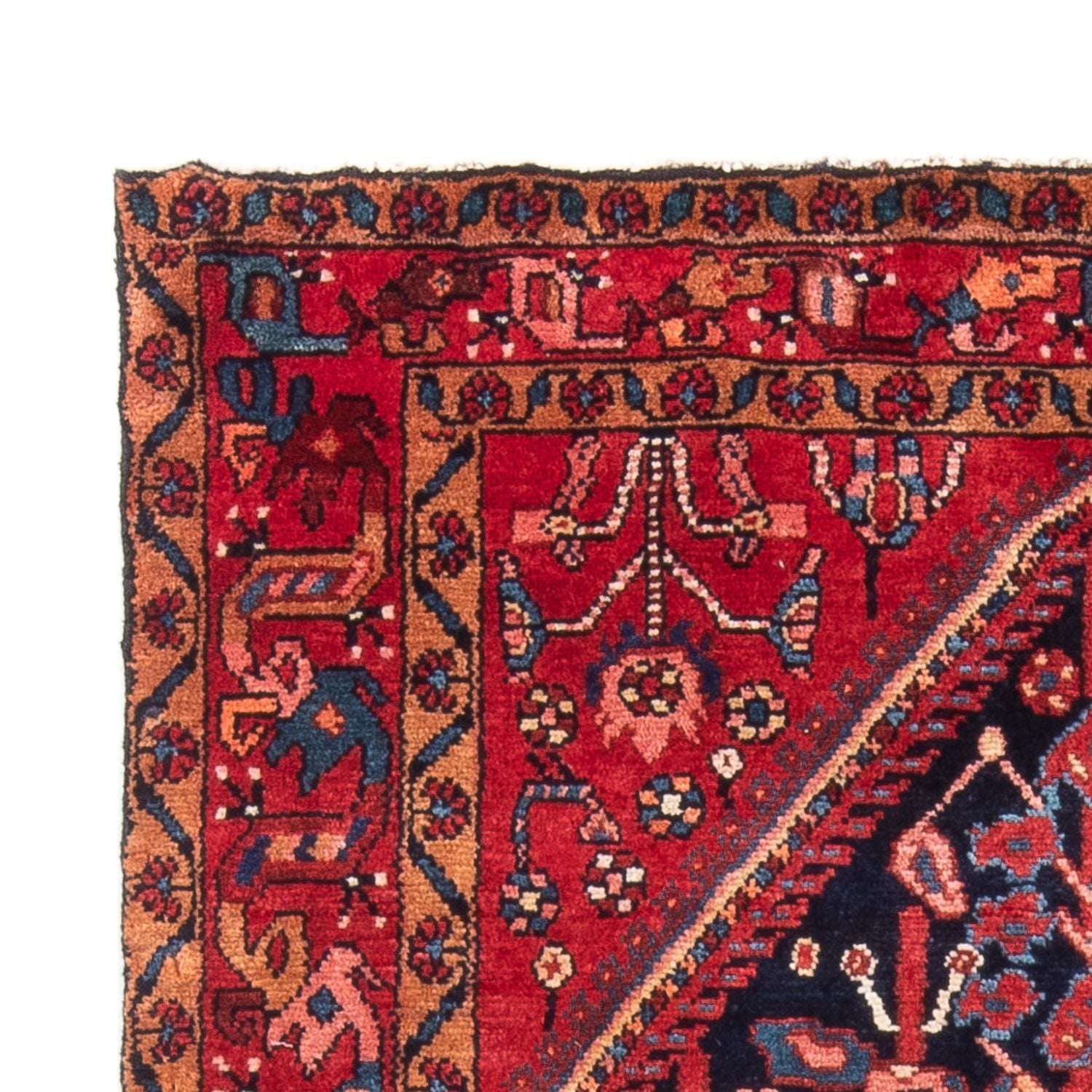 Tapis persan - Nomadic - 144 x 114 cm - bleu foncé