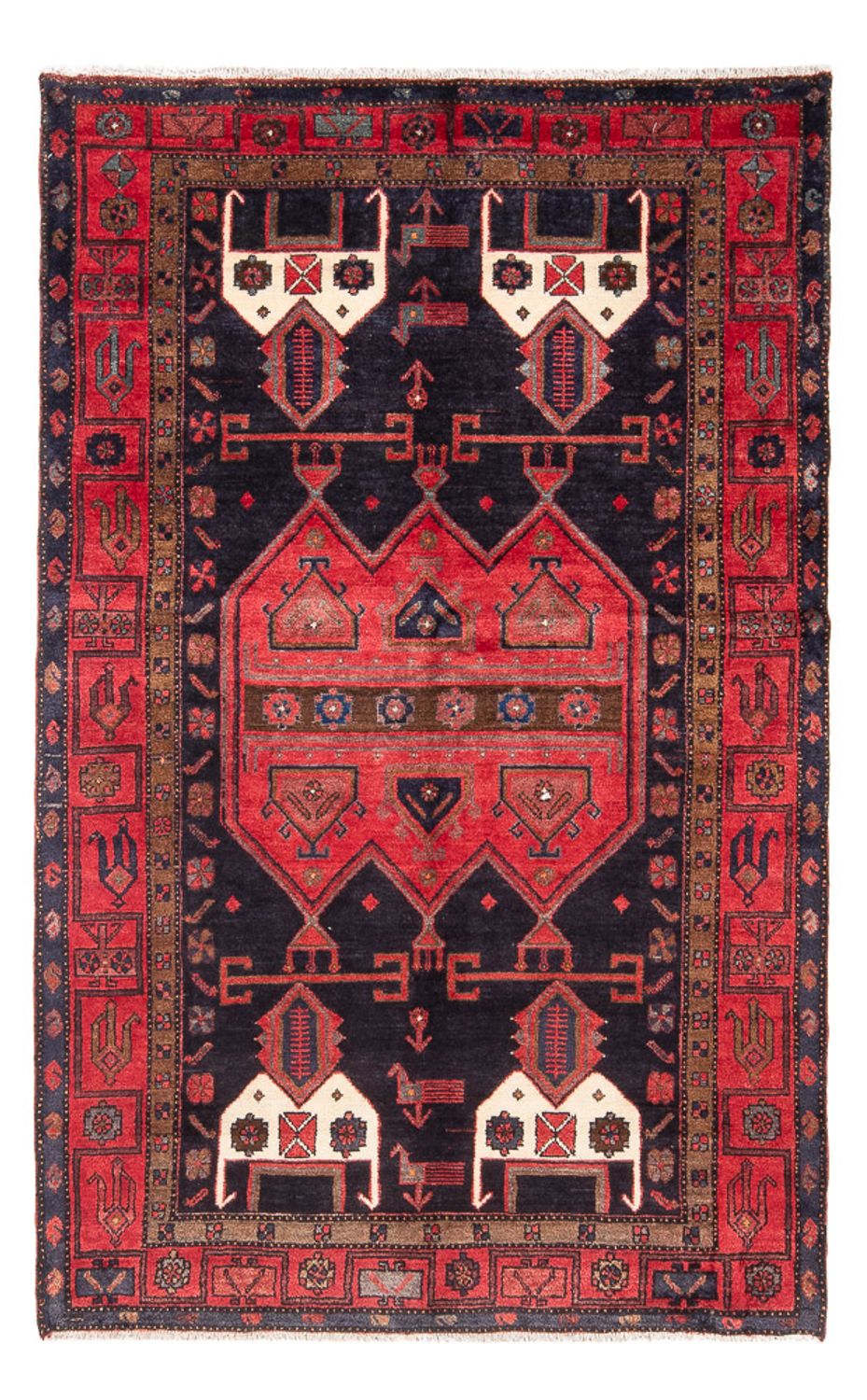 Tapis persan - Nomadic - 225 x 144 cm - bleu foncé