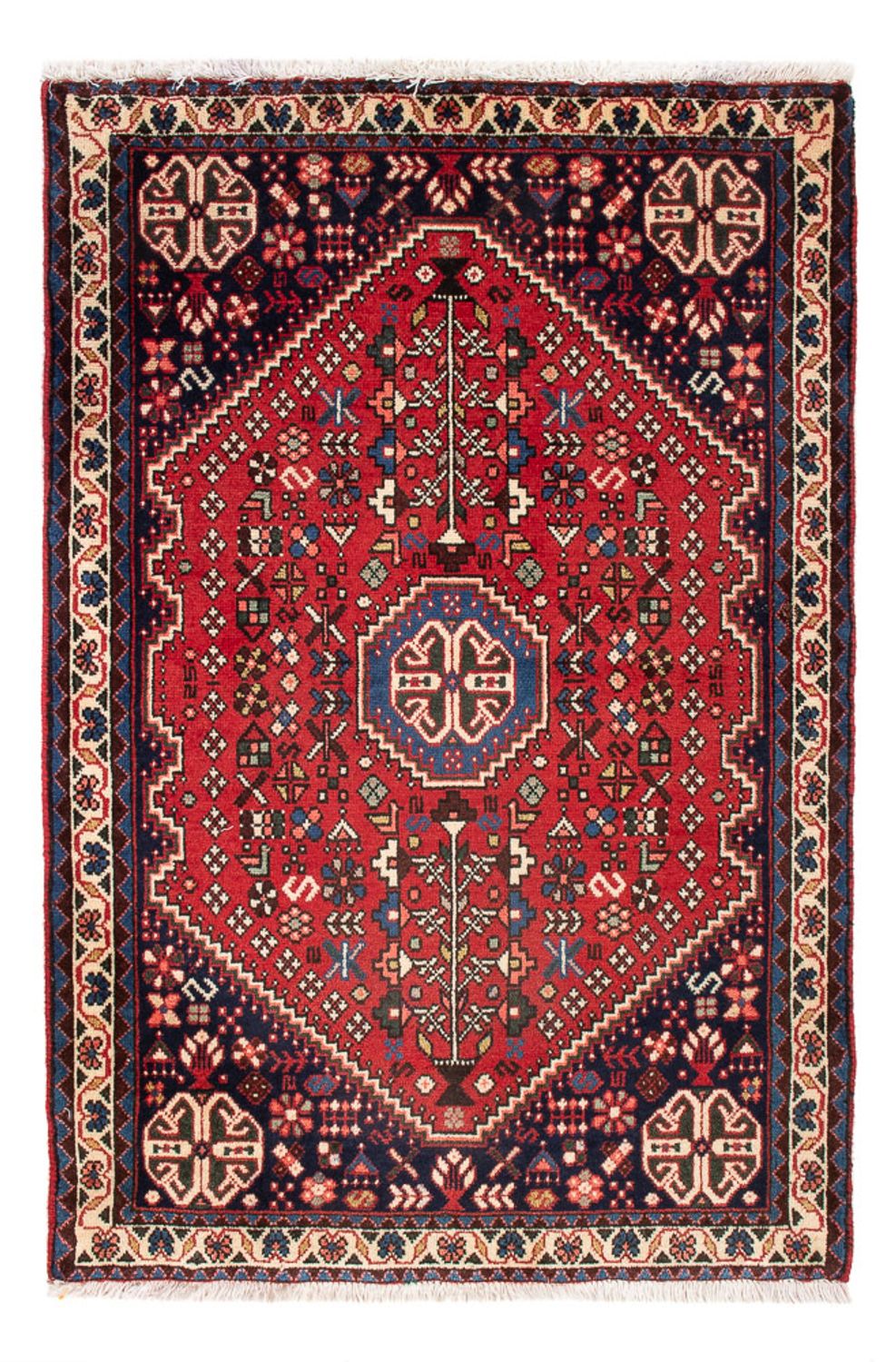 Tapis persan - Nomadic - 97 x 65 cm - rouge