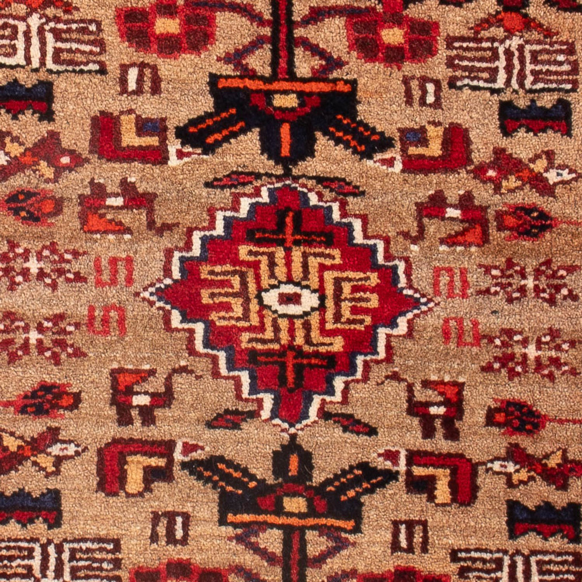 Tapis persan - Nomadic - 66 x 50 cm - marron