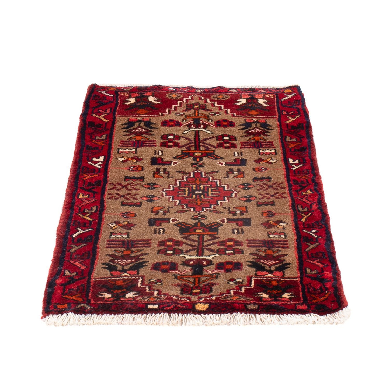 Tapis persan - Nomadic - 72 x 47 cm - marron