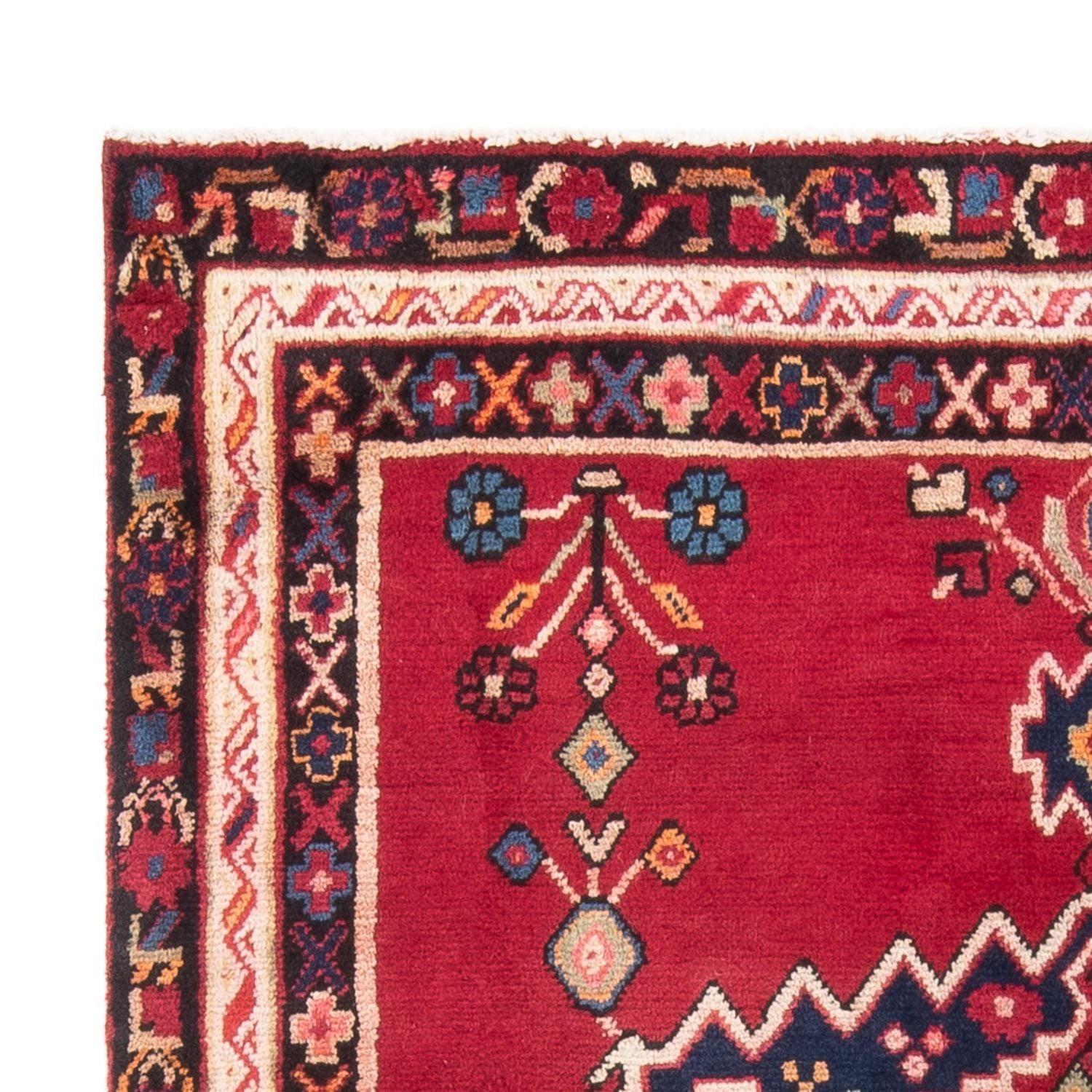 Tapis persan - Nomadic - 150 x 121 cm - rouge