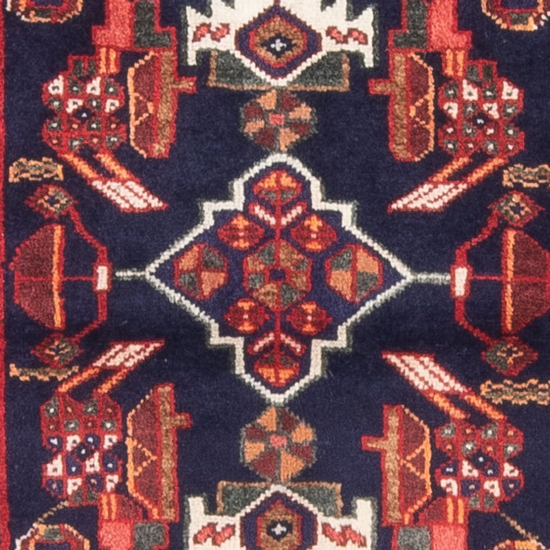 Tapis persan - Nomadic - 129 x 74 cm - bleu foncé