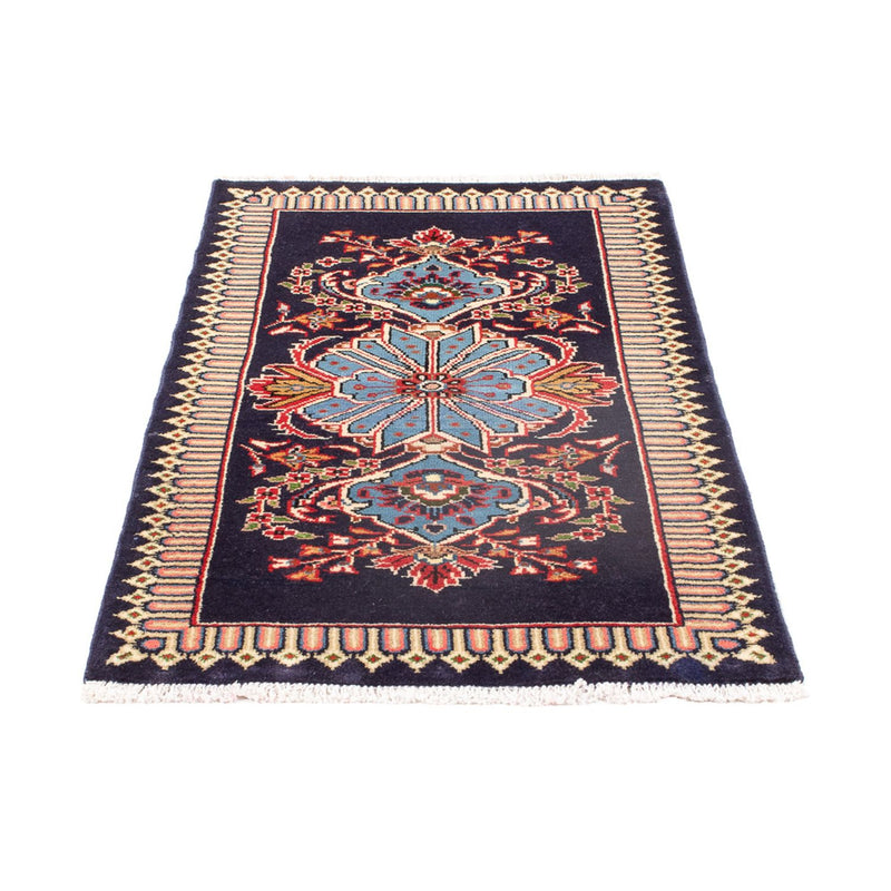 Tapis persan - Keshan - 128 x 64 cm - bleu foncé