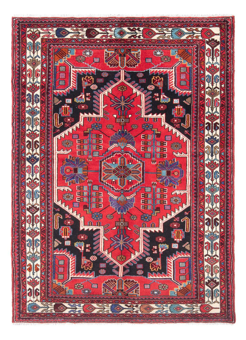 Tapis persan - Nomadic - 207 x 136 cm - rouge