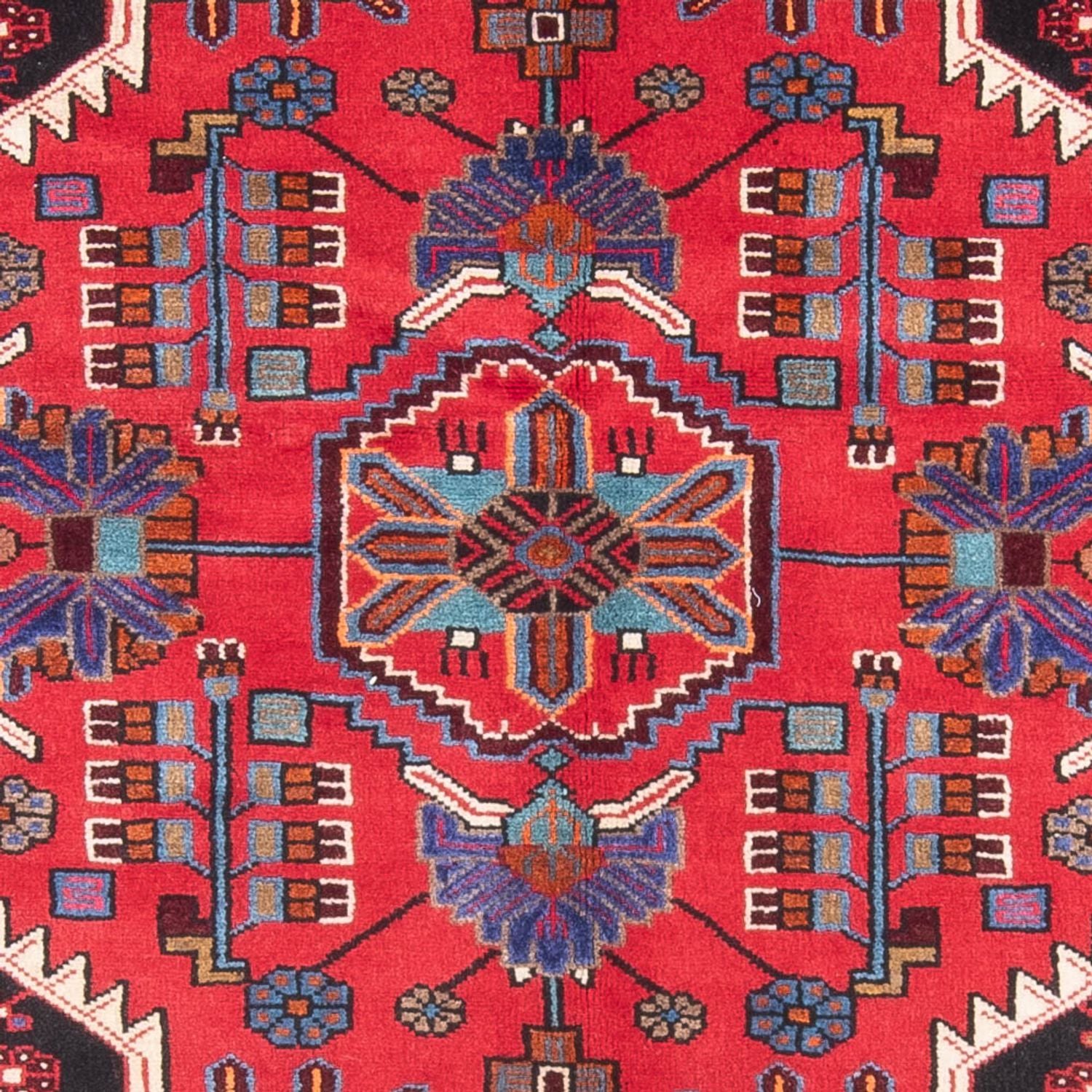 Tapis persan - Nomadic - 207 x 136 cm - rouge