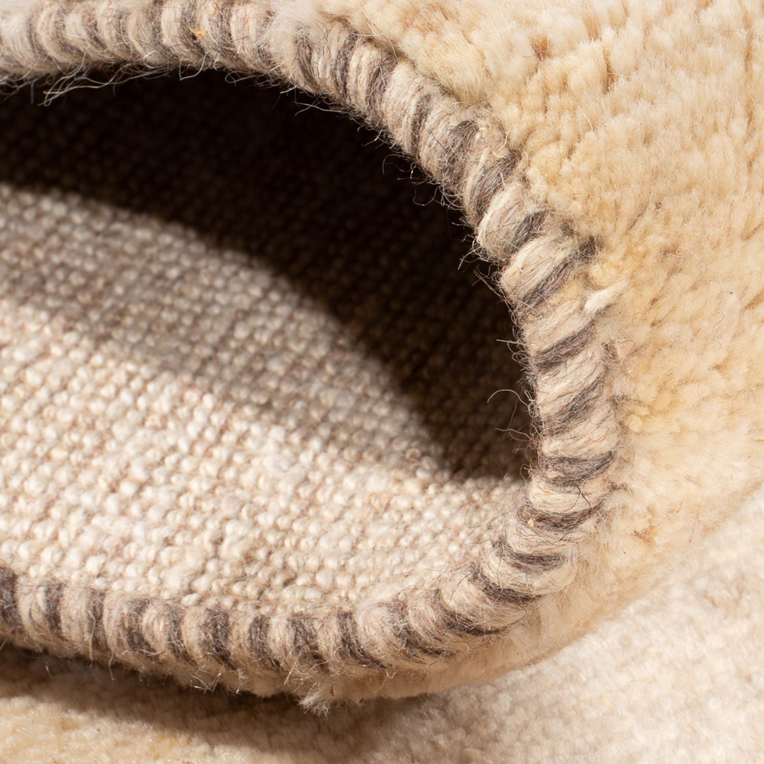 Tapis de couloir Tapis Gabbeh - Persan - 160 x 74 cm - crème