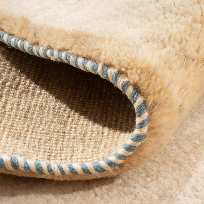 Tapis Gabbeh - Persan - 127 x 83 cm - blanc naturel