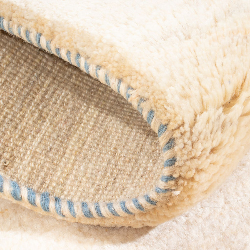 Tapis de couloir Tapis Gabbeh - Persan - 247 x 82 cm - blanc naturel