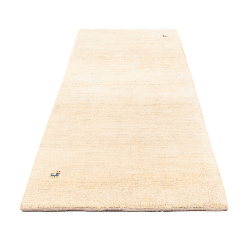 Tapis de couloir Tapis Gabbeh - Persan - 247 x 82 cm - blanc naturel