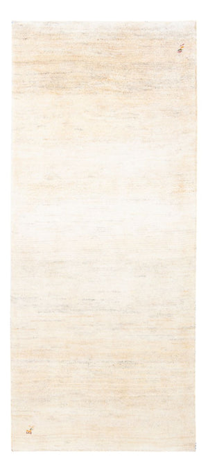 Tapis de couloir Tapis Gabbeh - Persan - 193 x 83 cm - blanc naturel