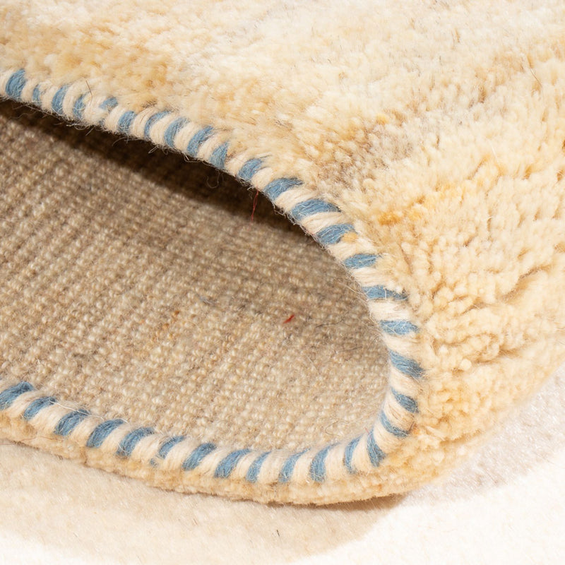Tapis de couloir Tapis Gabbeh - Persan - 193 x 83 cm - blanc naturel
