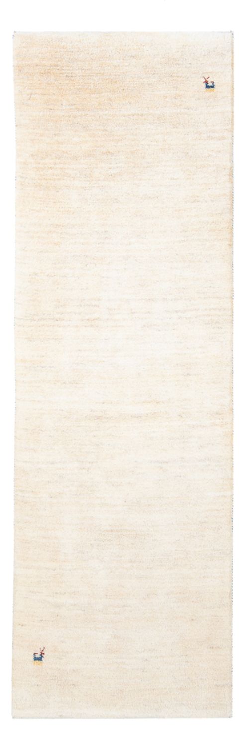 Tapis de couloir Tapis Gabbeh - Persan - 245 x 79 cm - blanc naturel