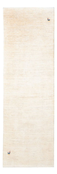 Tapis de couloir Tapis Gabbeh - Persan - 245 x 79 cm - blanc naturel