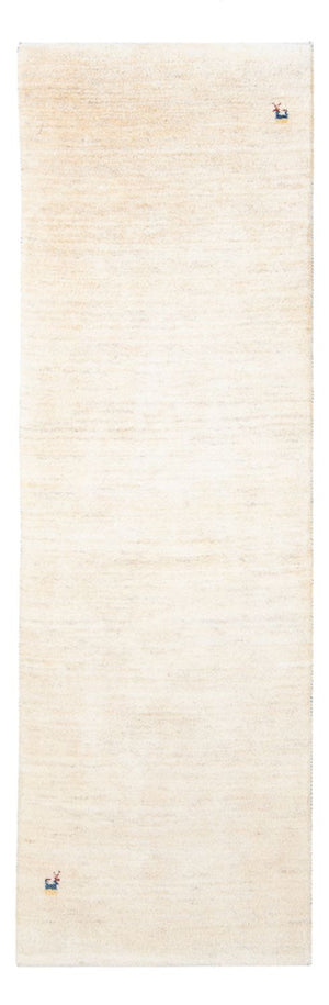 Tapis de couloir Tapis Gabbeh - Persan - 245 x 79 cm - blanc naturel
