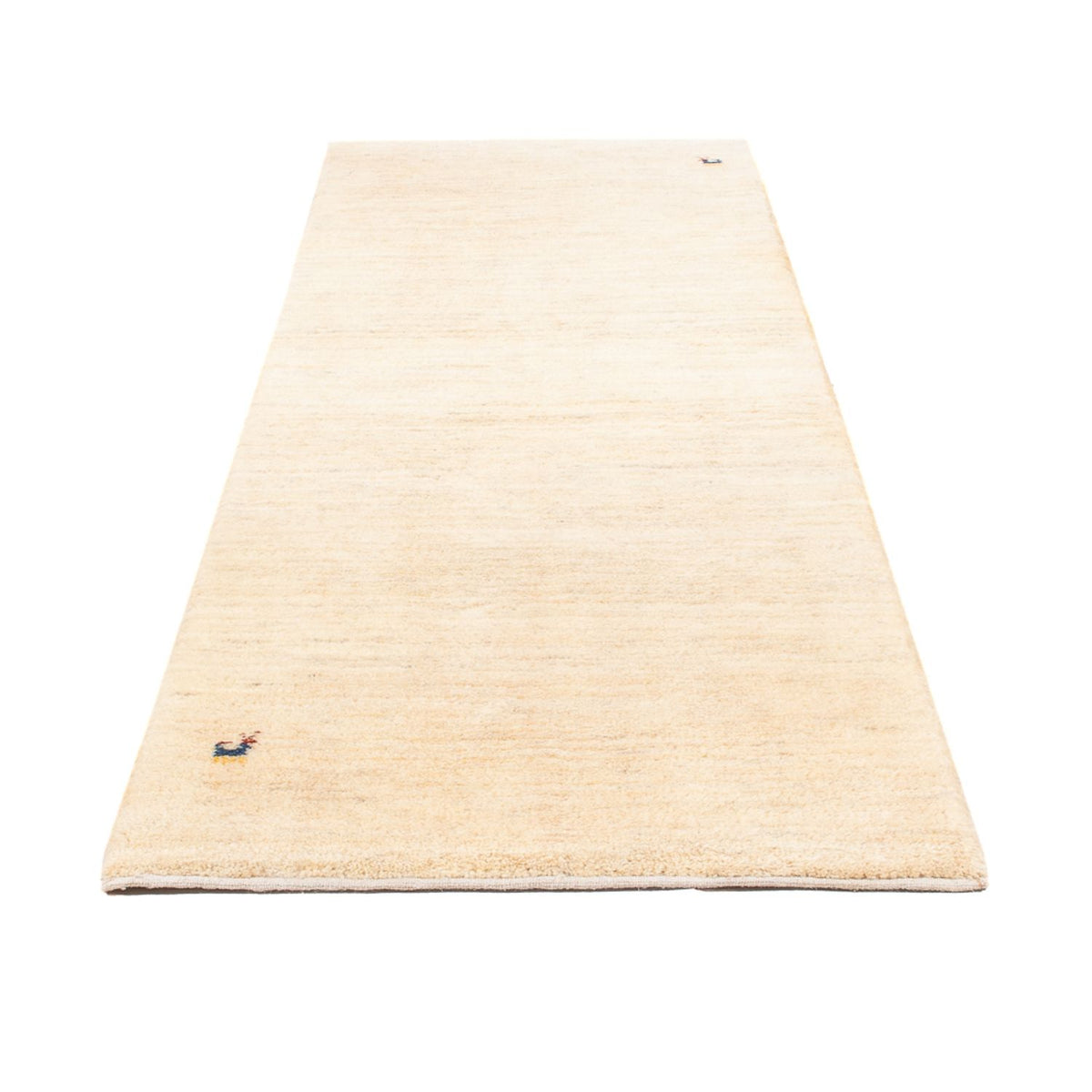 Tapis de couloir Tapis Gabbeh - Persan - 245 x 79 cm - blanc naturel