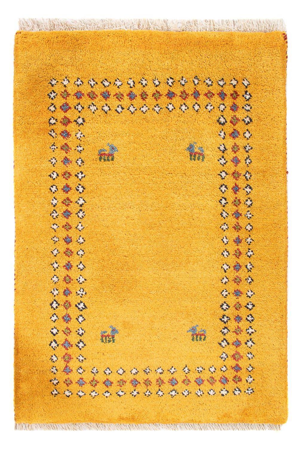 Tapis Gabbeh - Persan - 84 x 62 cm - or