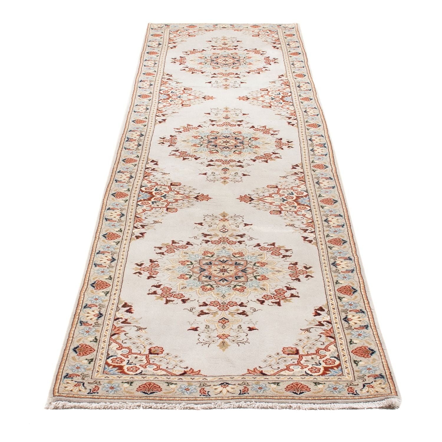Tapis de couloir Tapis persan - Keshan - 360 x 78 cm - crème