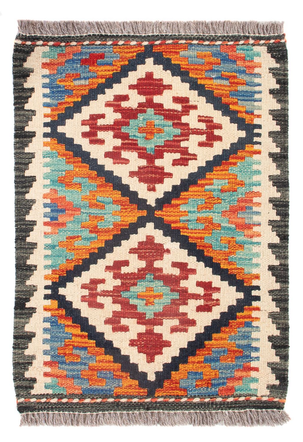 Tapis Kelim - Splash - 60 x 40 cm - multicolore