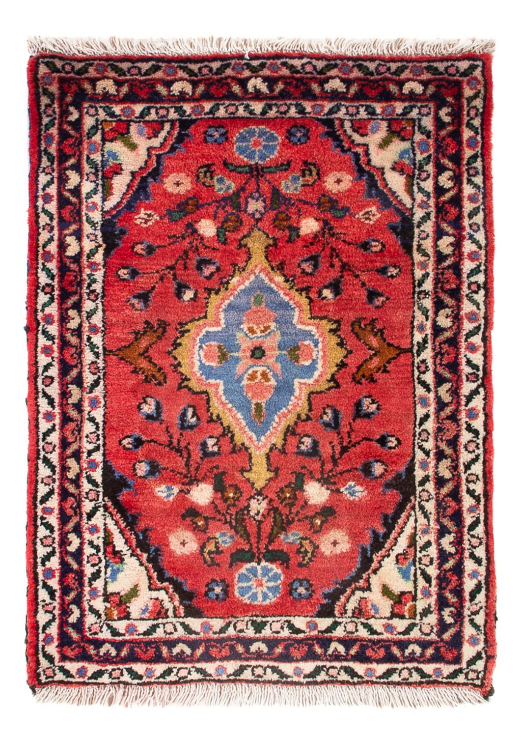 Tapis persan - Nomadic - 60 x 45 cm - rouge