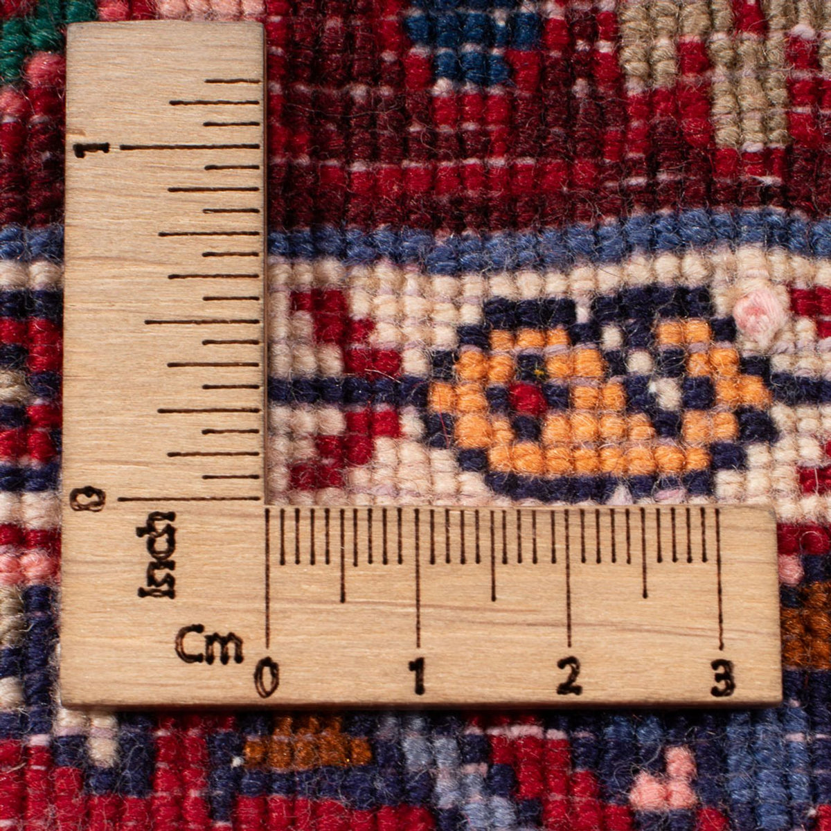 Tapis persan - Bidjar - 76 x 55 cm - rouge bordeaux