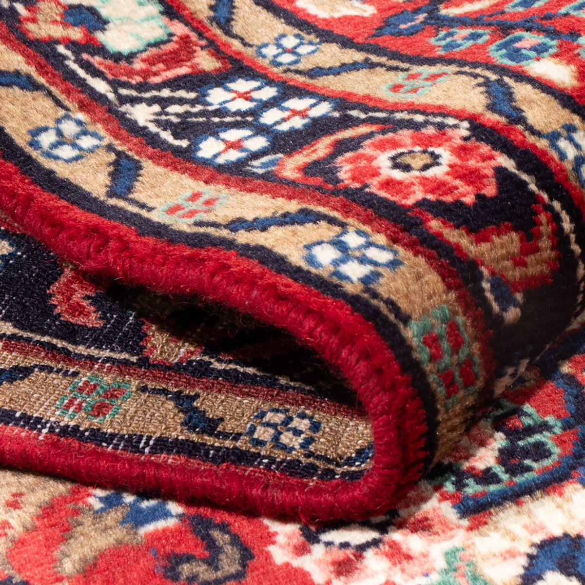 Tapis de couloir Tapis persan - Nomadic - 410 x 82 cm - rouge