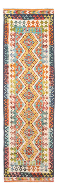 Tapis de couloir Tapis Kelim - Splash - 280 x 85 cm - multicolore