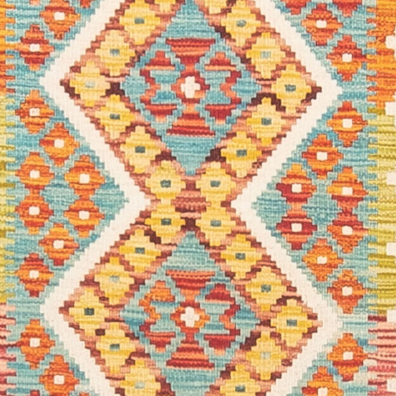 Tapis de couloir Tapis Kelim - Splash - 280 x 85 cm - multicolore