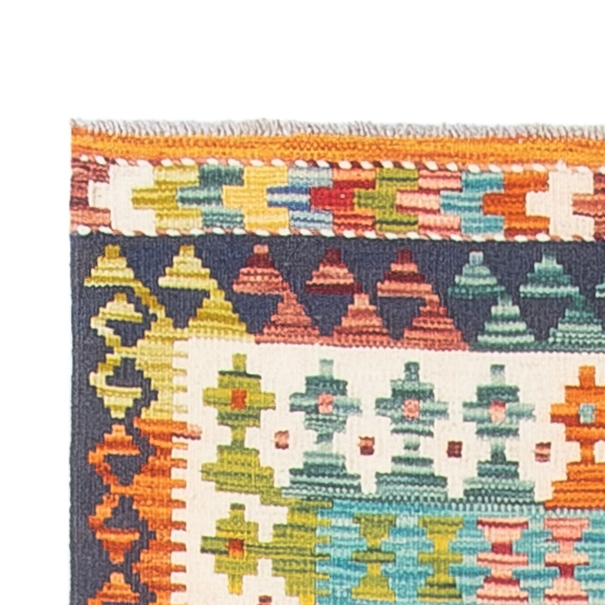 Tapis de couloir Tapis Kelim - Splash - 280 x 85 cm - multicolore