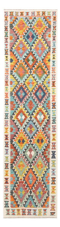 Tapis de couloir Tapis Kelim - Splash - 281 x 80 cm - multicolore