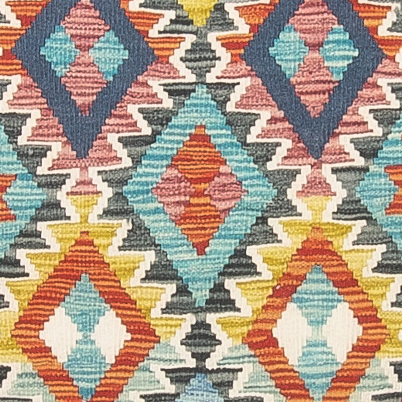 Tapis de couloir Tapis Kelim - Splash - 281 x 80 cm - multicolore