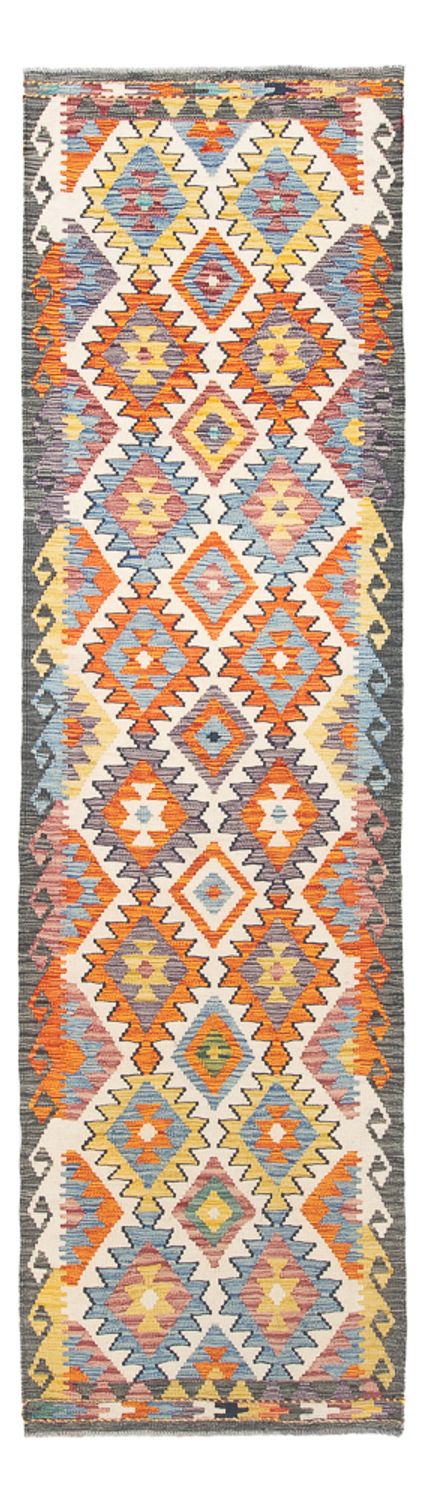 Tapis de couloir Tapis Kelim - Splash - 299 x 86 cm - multicolore
