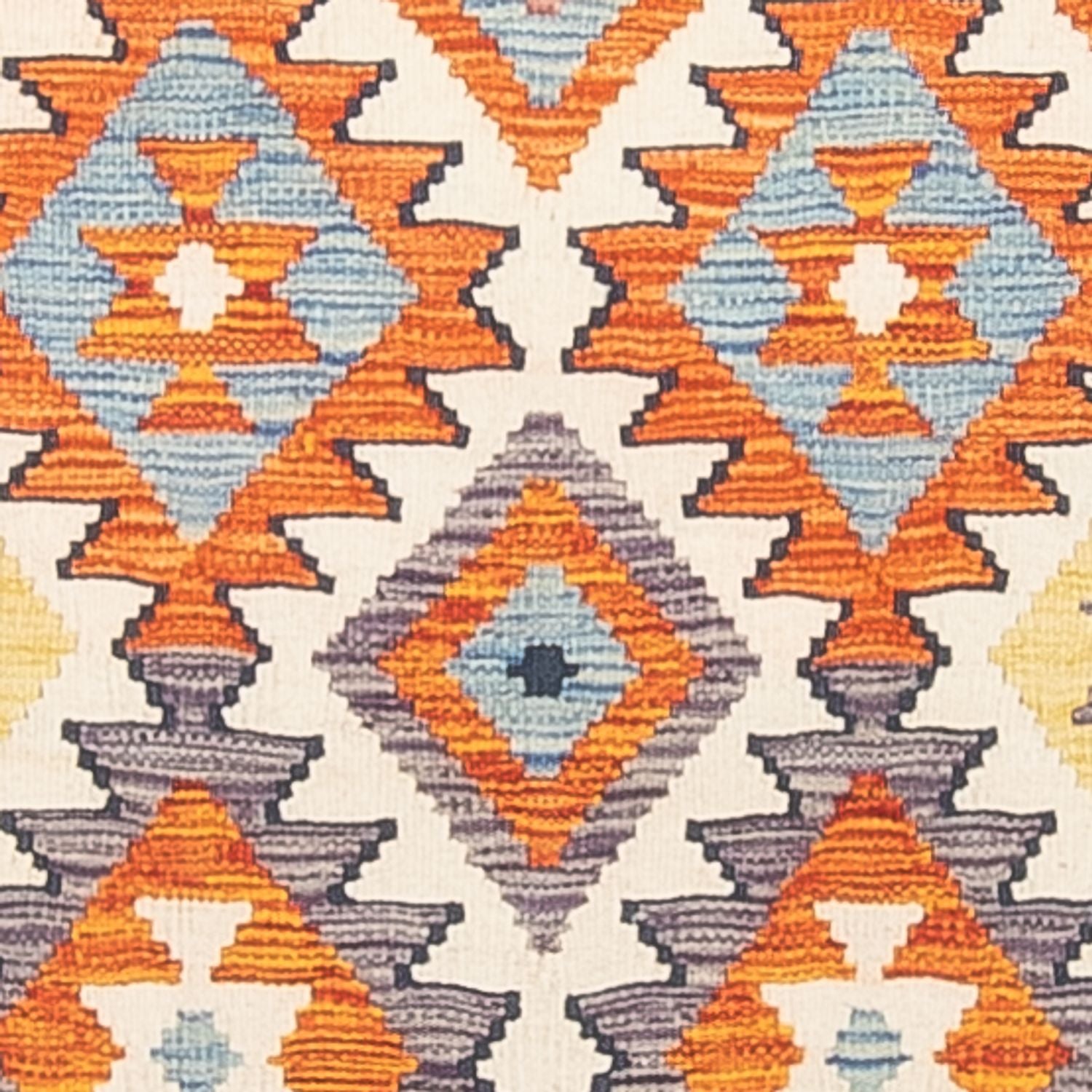 Tapis de couloir Tapis Kelim - Splash - 299 x 86 cm - multicolore