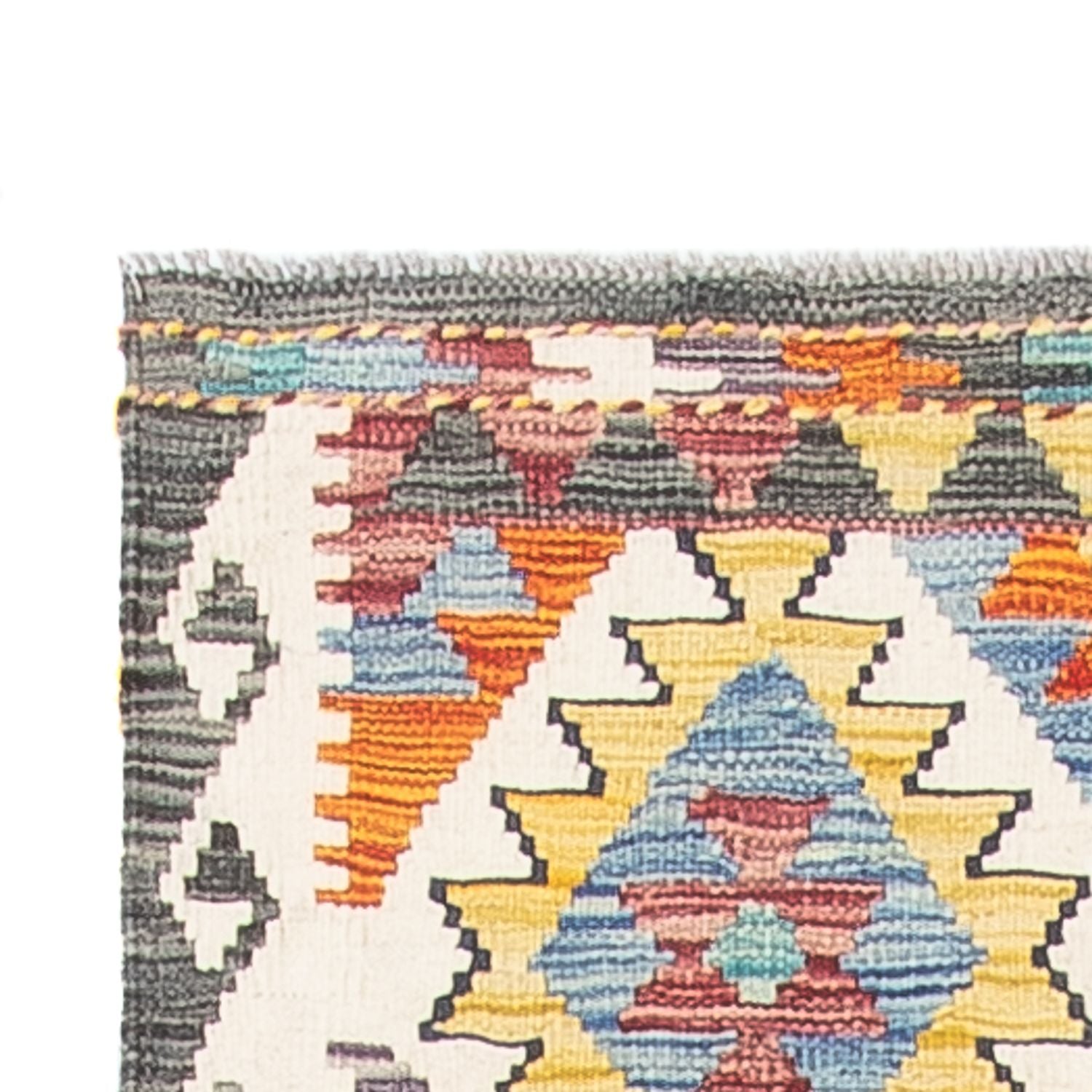 Tapis de couloir Tapis Kelim - Splash - 299 x 86 cm - multicolore