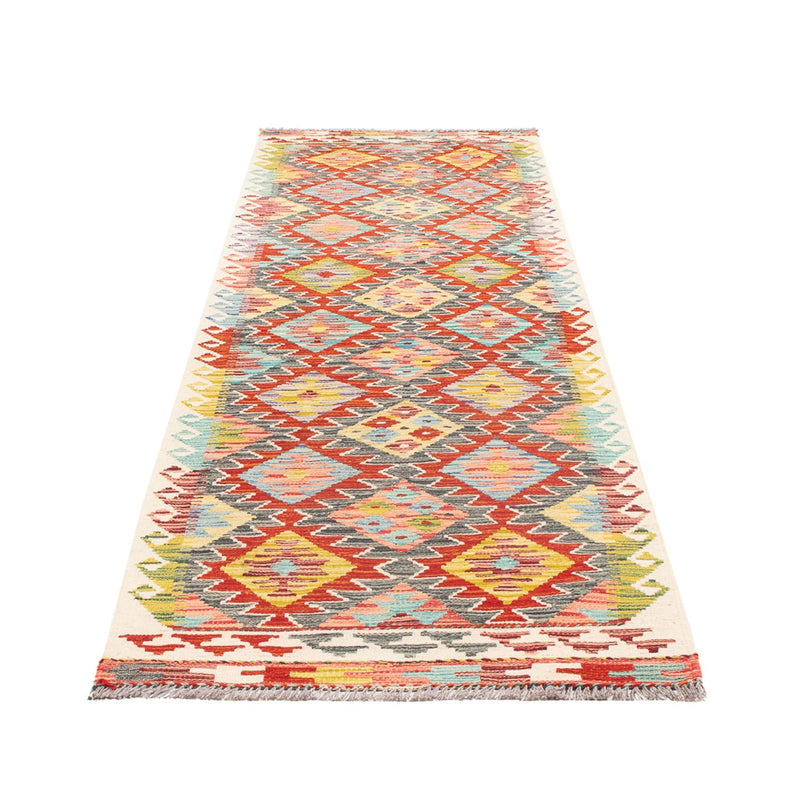 Tapis de couloir Tapis Kelim - Splash - 286 x 78 cm - multicolore