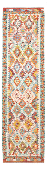 Tapis de couloir Tapis Kelim - Splash - 297 x 80 cm - multicolore
