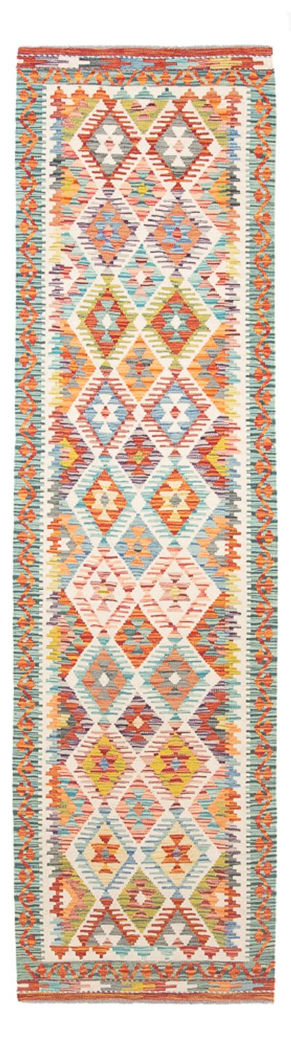 Tapis de couloir Tapis Kelim - Splash - 297 x 80 cm - multicolore