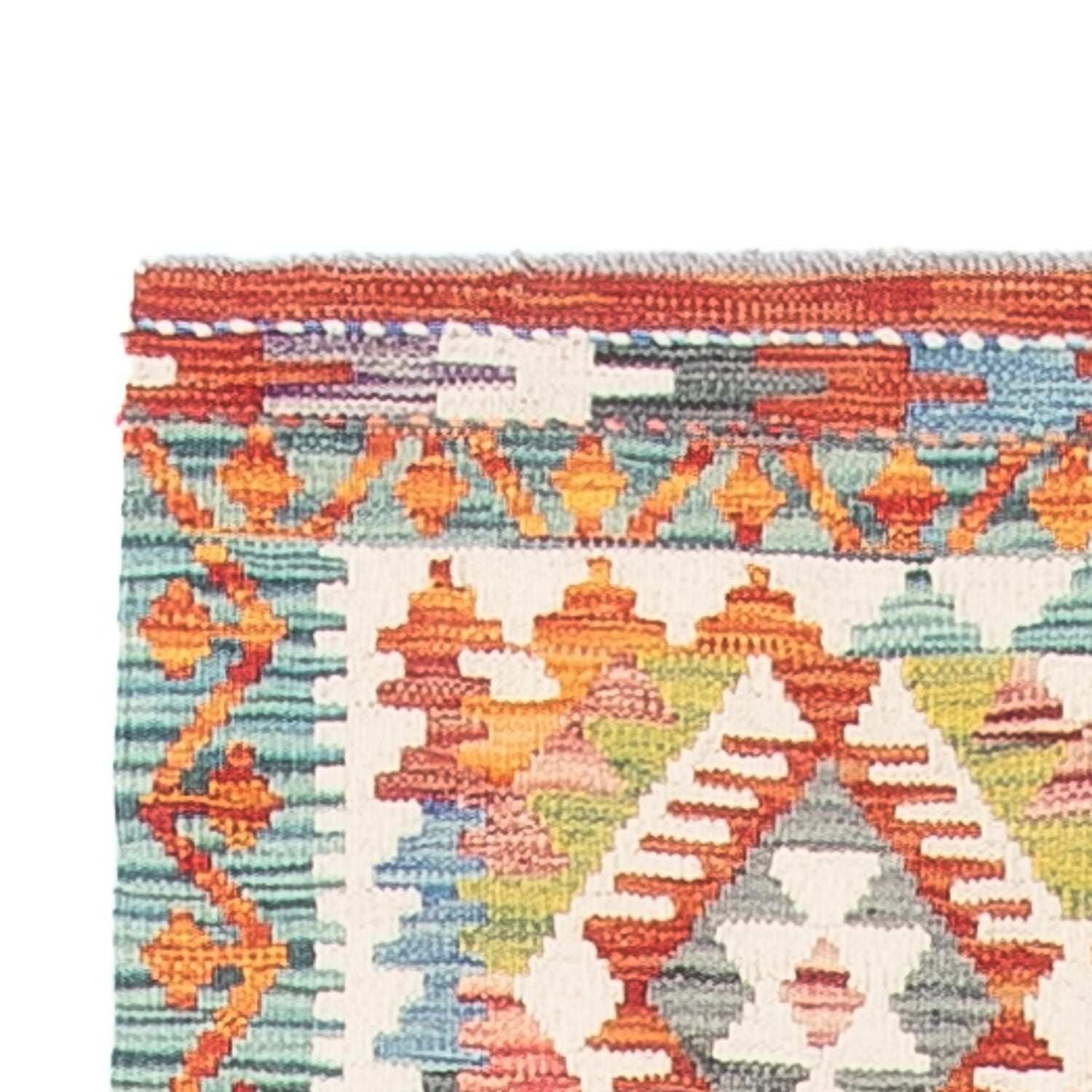 Tapis de couloir Tapis Kelim - Splash - 297 x 80 cm - multicolore