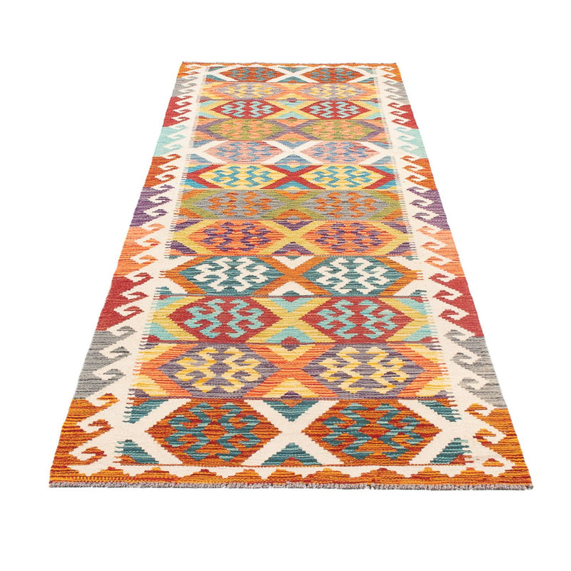 Tapis de couloir Tapis Kelim - Splash - 294 x 82 cm - multicolore