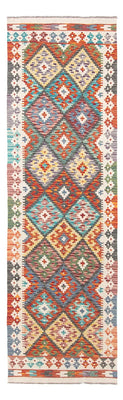 Tapis de couloir Tapis Kelim - Splash - 255 x 74 cm - multicolore