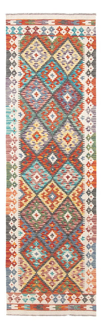 Tapis de couloir Tapis Kelim - Splash - 255 x 74 cm - multicolore
