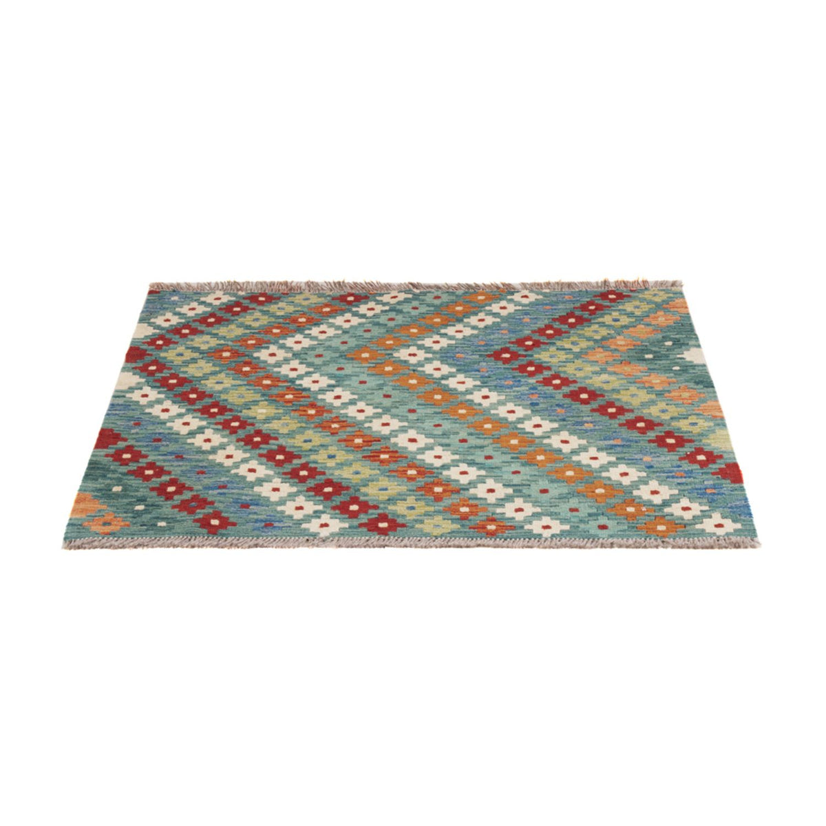 Tapis Kelim - Splash - 90 x 88 cm - multicolore