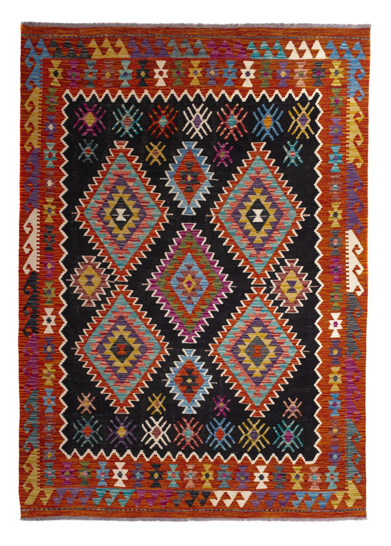 Tapis Kelim - Splash - 244 x 178 cm - multicolore