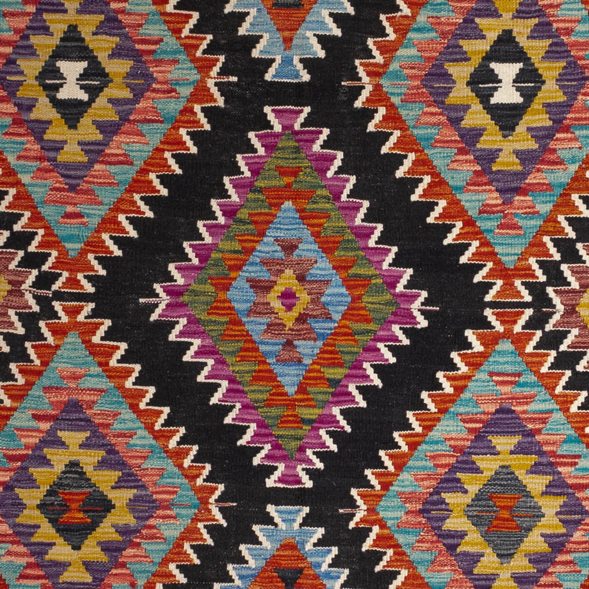 Tapis Kelim - Splash - 244 x 178 cm - multicolore