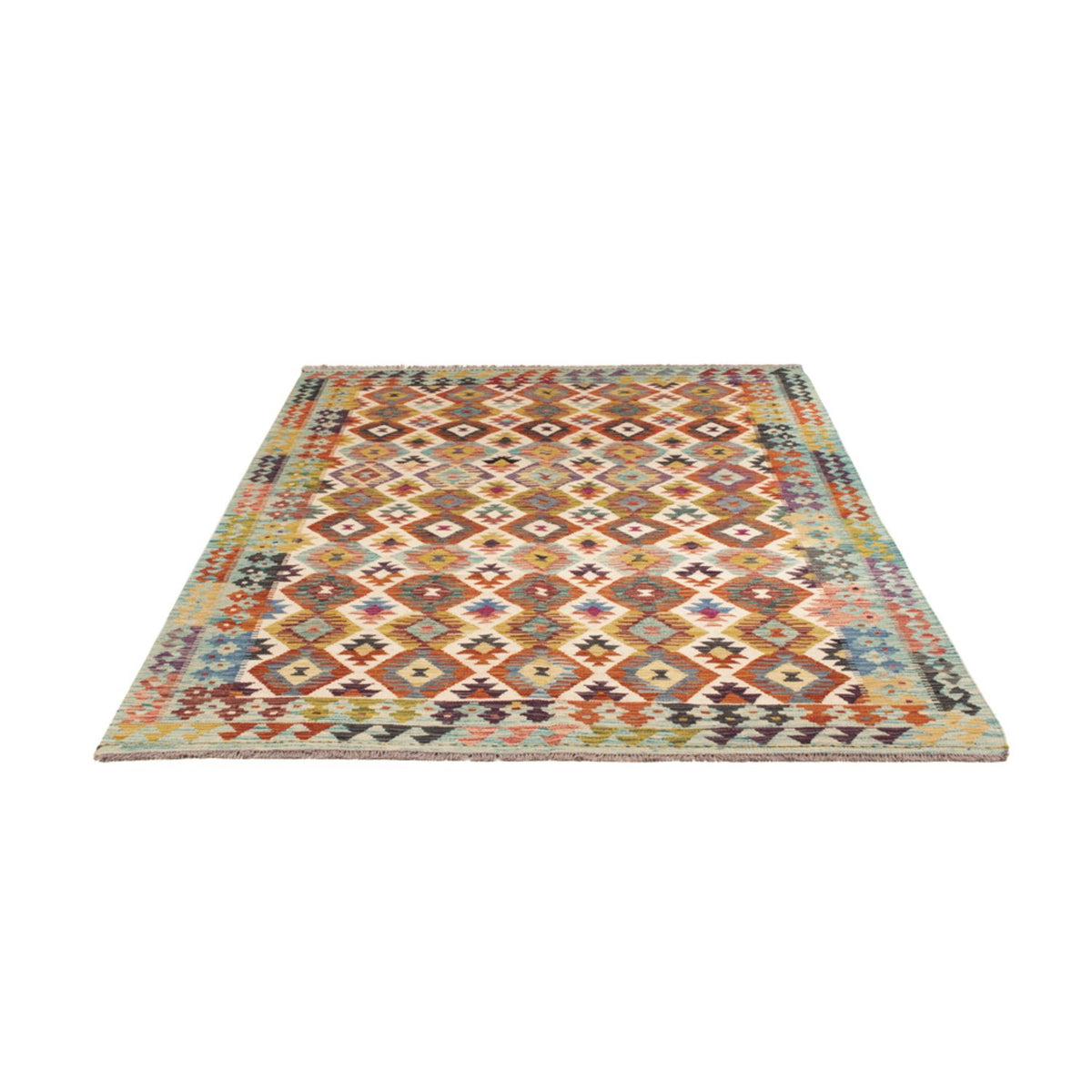 Tapis Kelim - Splash - 243 x 169 cm - multicolore