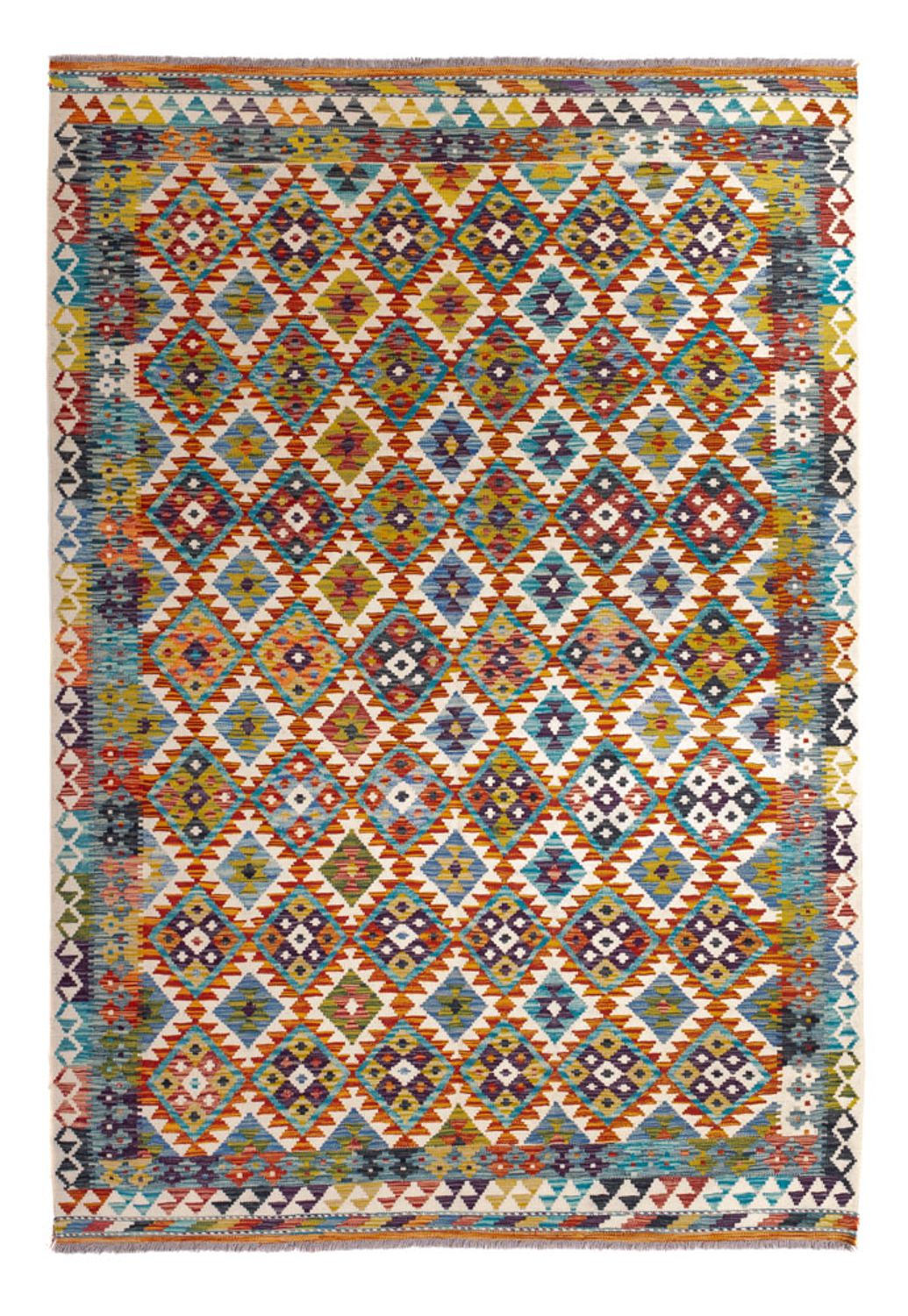 Tapis Kelim - Splash - 245 x 172 cm - multicolore