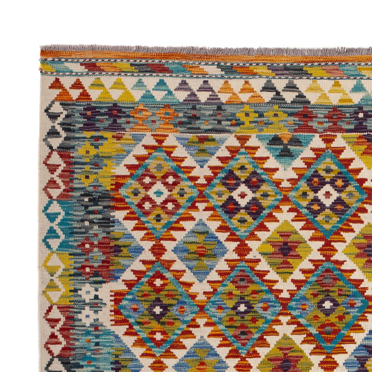 Tapis Kelim - Splash - 245 x 172 cm - multicolore