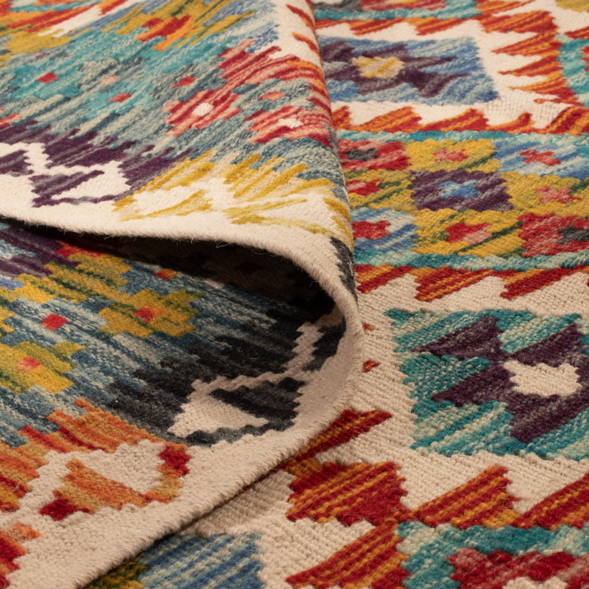 Tapis Kelim - Splash - 245 x 172 cm - multicolore