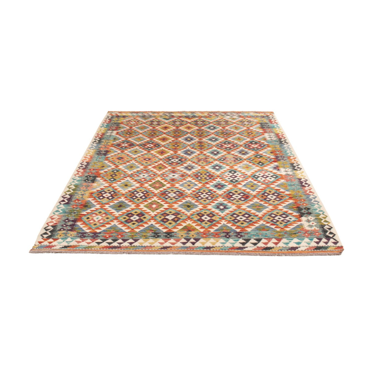 Tapis Kelim - Splash - 245 x 172 cm - multicolore