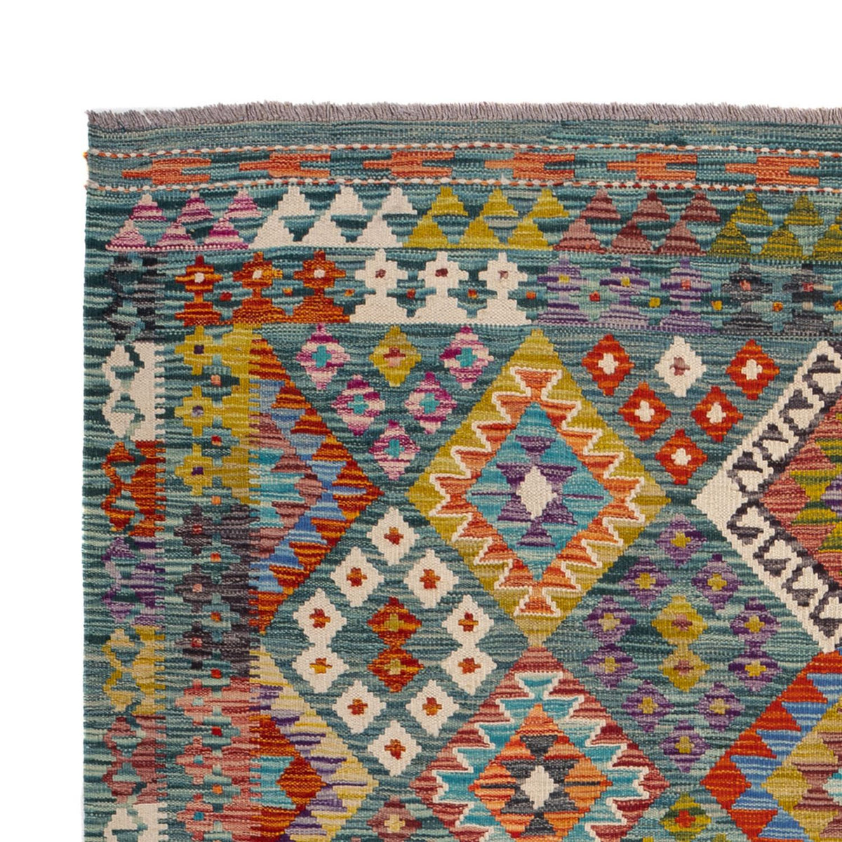 Tapis Kelim - Splash - 248 x 183 cm - multicolore